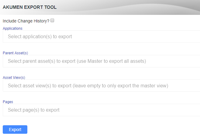 Export Screen