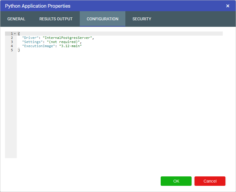 Model Properties - Execution Image